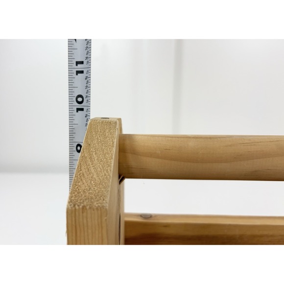 Handmade Solid Pine Wooden Tool Box Caddy Rustic Garden Tote Organizer 20x7x10" - Picture 10 of 13